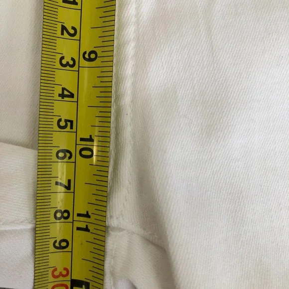 KanCan Womens White Denim Jeans Frayed Hem Cropped Skinny Jeans Size 7/27 - Picture 12 of 14